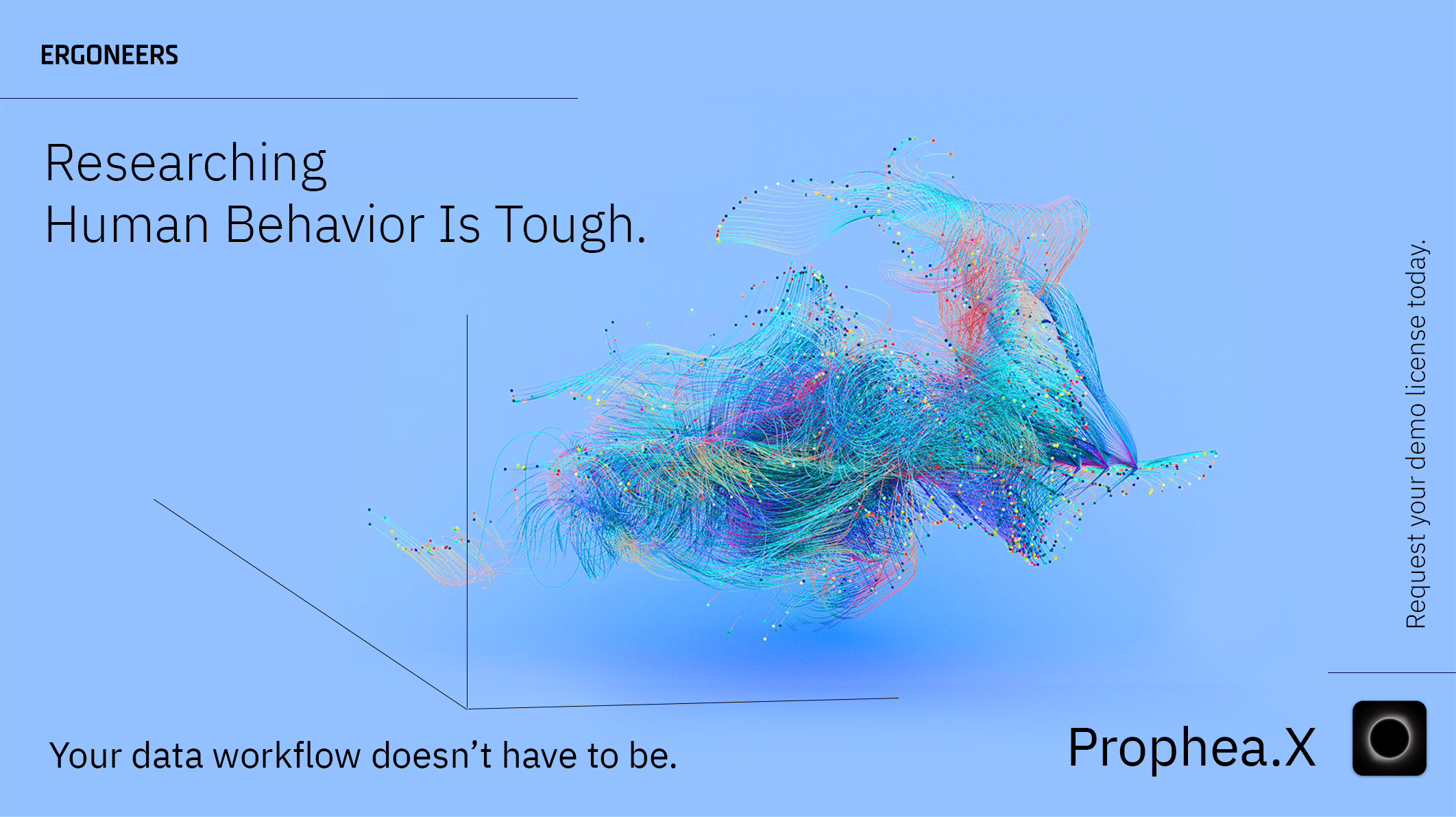 Human behavior analysis is extremely complex. looking at a cloud diagram of data streams, Prophea.X simplifies data handling